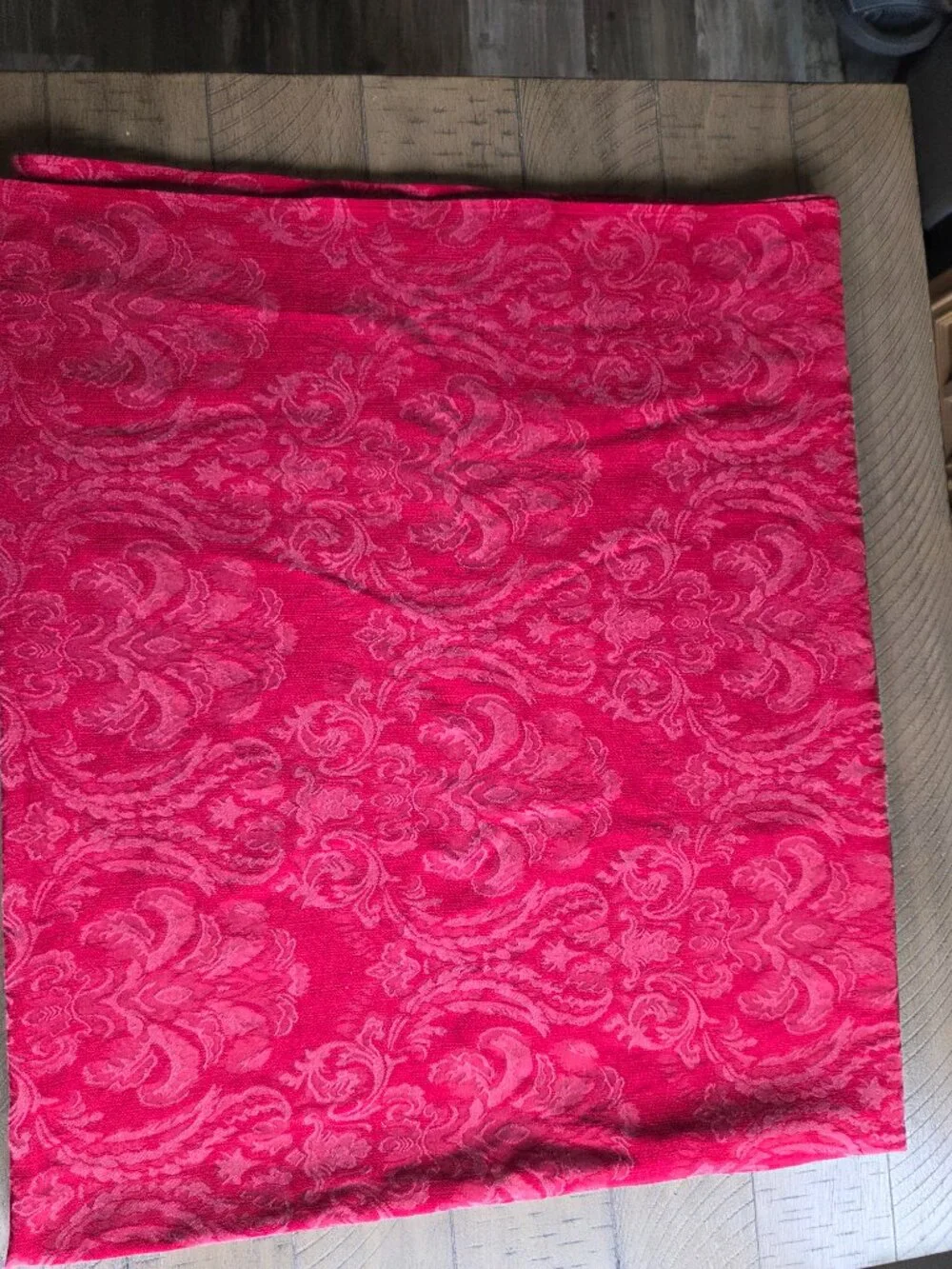 Red Tablecloth + 8 Dinner Napkins - Damask Cloth TC= 96x55 Rectangle